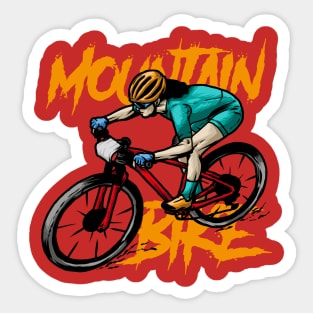cycling mountain bike games vector Sticker